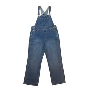 GAP Denim Overalls Womens L Blue Jean Bib Cotton Straight Leg Adjustable